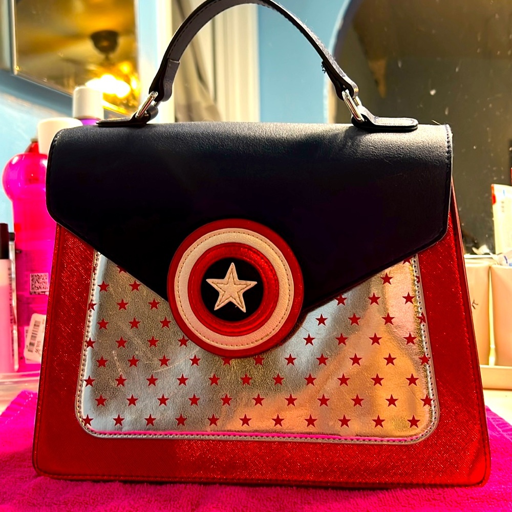 Marvel Disney Parks Captain America Danielle Nicole crossbody hand.